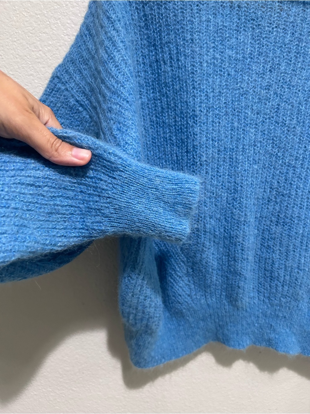 Veronica Beard Blue Melinda crew neck sweater alpaca super-kid mohair - Picture 3 of 7